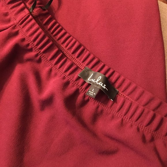 Alleyoop Burgundy Off-the-Shoulder Jumpsuit - Picture 4 of 4